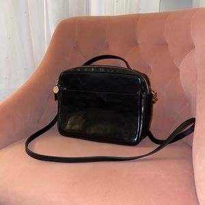 Clare V. Mirabel Crossbody in Black Leather
